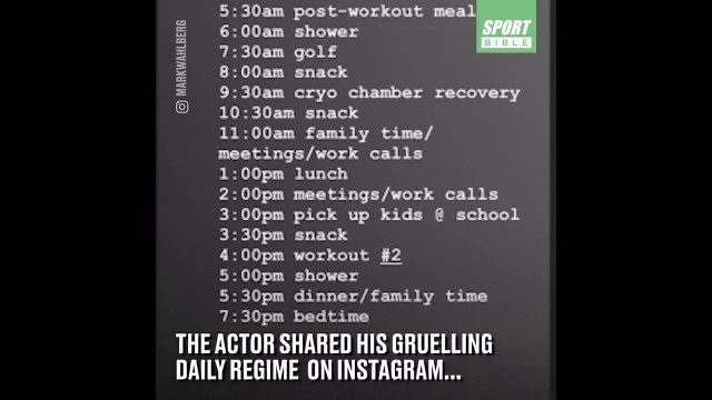 'Mark Wahlberg\'s Daily Routine'