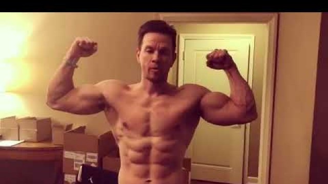 'mark wahlberg in hotel room/kitchen/gym on location for our new movie Mile 22'