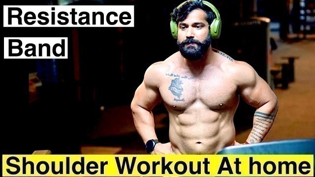 'Complete Shoulders Workout At Home||Crazy Pump With Resistance Band'