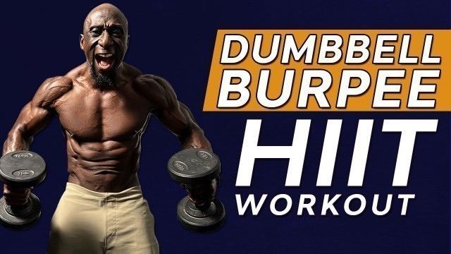 '21 Minute Dumbbell Burpee HIIT Workout - Total Body Muscle | Fat Loss'